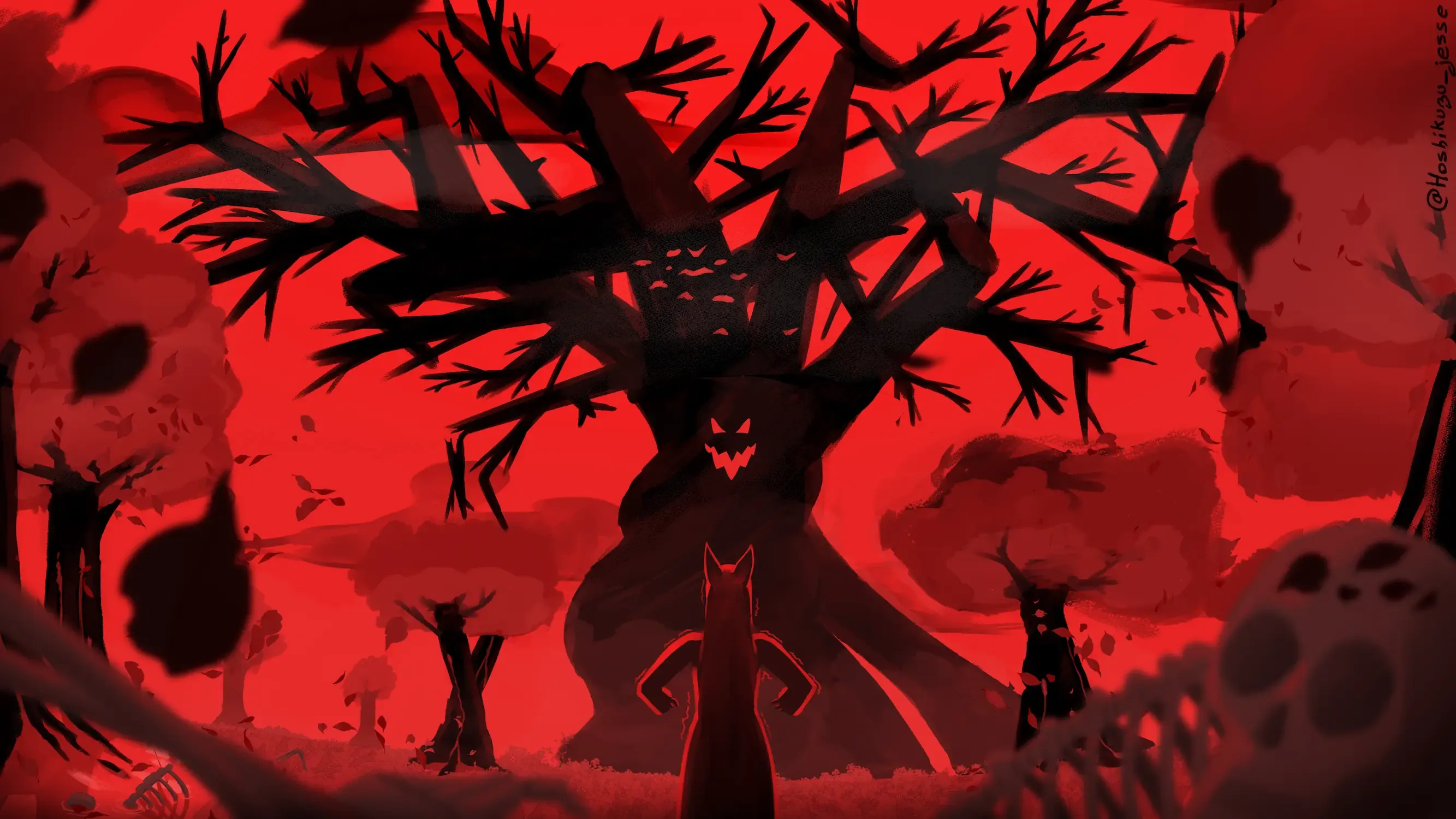 Evelyn in the twisted forest